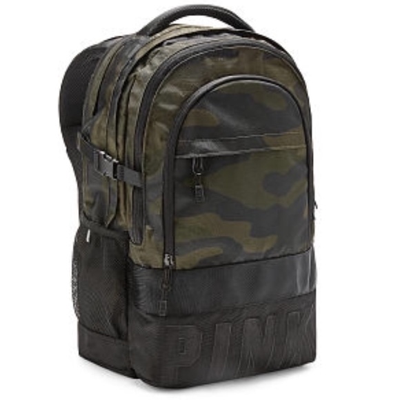 Victoria's Secret Pink Camo Campus Backpack Rare - Picture 1 of 1